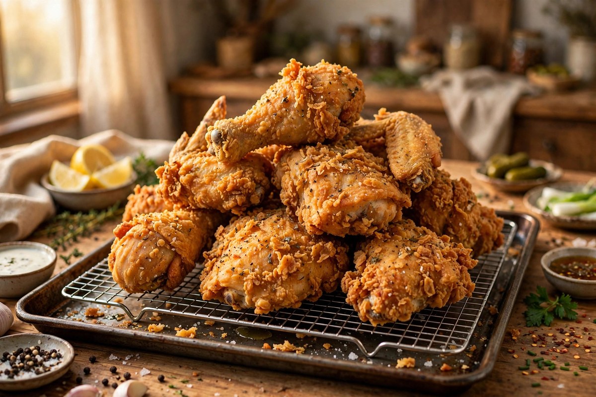 Crispy Buttermilk Fried Chicken Recipe That Stays Crunchy for Hours